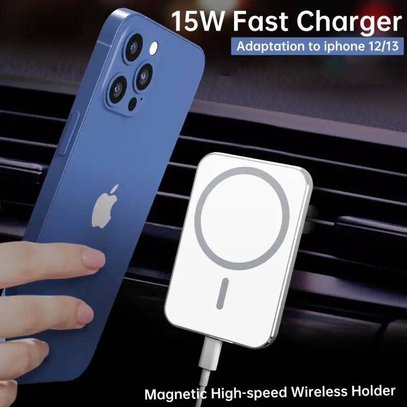 

15W Magnetic Wireless Charger Fast Car Charger Air Vent Stand Mount Phone Holder Car Accessories For iPhone13 12 Series