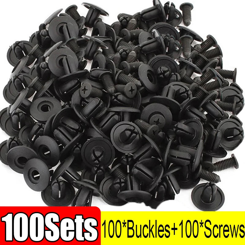 

300/50 комплектов, винты для автомобильного бампера, комплекты пряжек, пластиковые крепежные винты, зажимы, фиксаторы панели обшивки дверей, автомобильные аксессуары