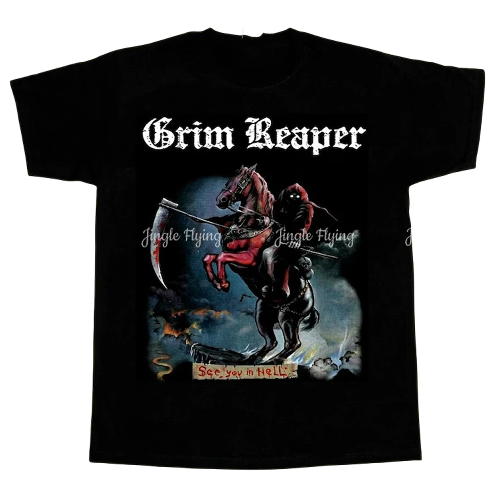Футболка Grim Reaper See You In Hell 1983 из тяжелого металла Nwbhm 100% хлопок