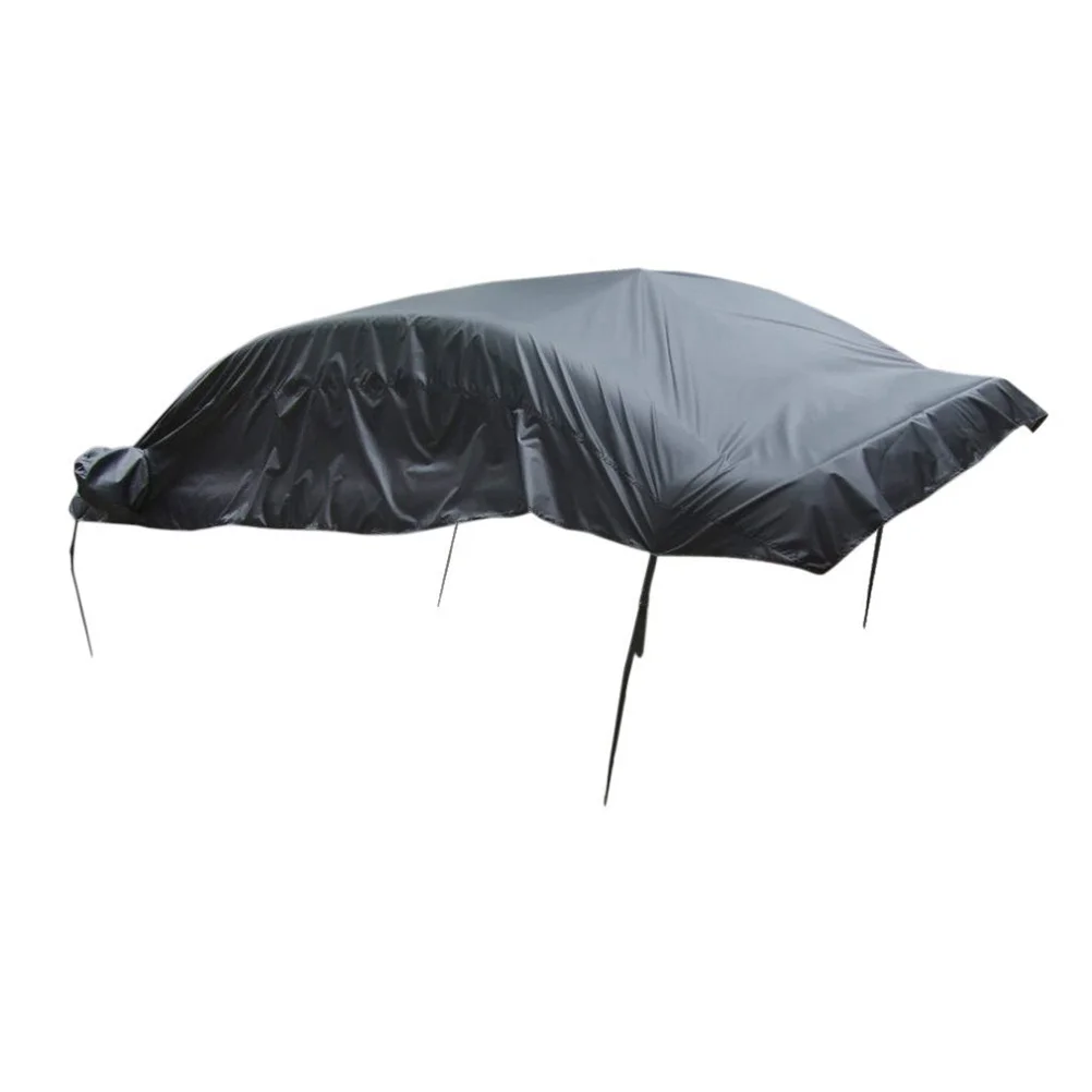 

Waterproof Car Half Body Sun Shade Cover Shield Snow Dust Protector - Size XL (Black)