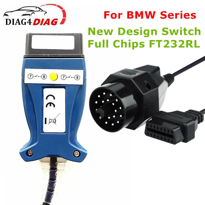 Полный чип для BMW INPA K DCAN K + CAN FTDI FT232RL чип USB диагностический интерфейс для BMW переключатель нового дизайна