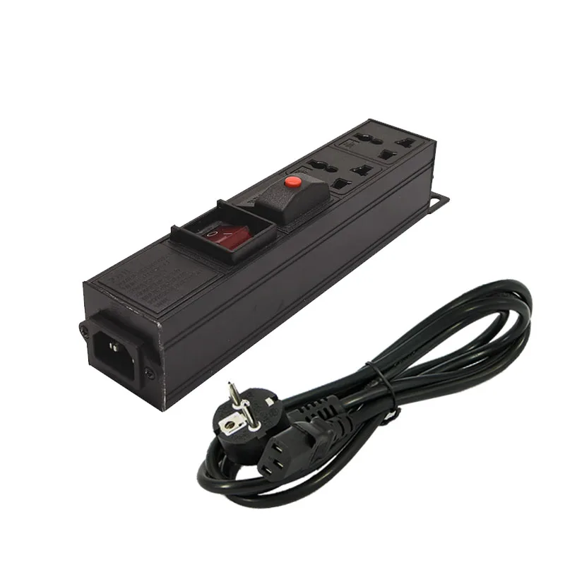 

PDU Power Strip Network Cabinet Rack 16A overload protection Electric 2 Universal Outlet Dual Break Switch C14 interface design