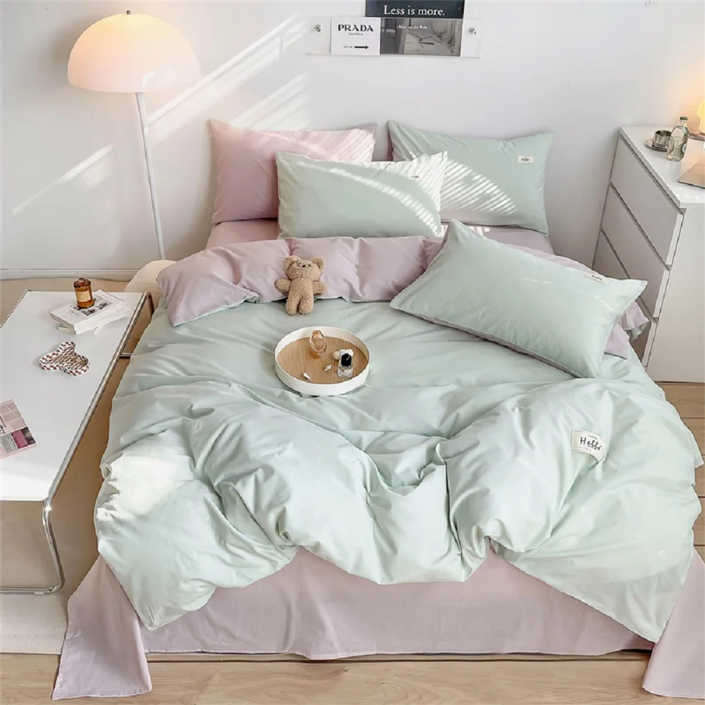 1 шт. новый пододеяльник из промытого хлопка чистый цвет стиль Ins подходит для