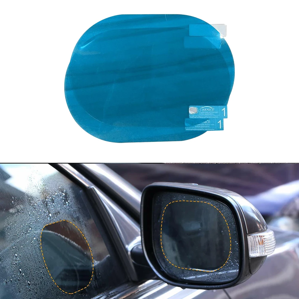 

1Pair Rainproof Car Rearview Mirror Film Anti-Fog Anti-glare Protective Sticker Clear Sight Rearview Mirror Trim Film Cover