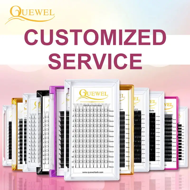 Quewel личный логотип DIY ваши личные ресницы на заказ фирменное наименование