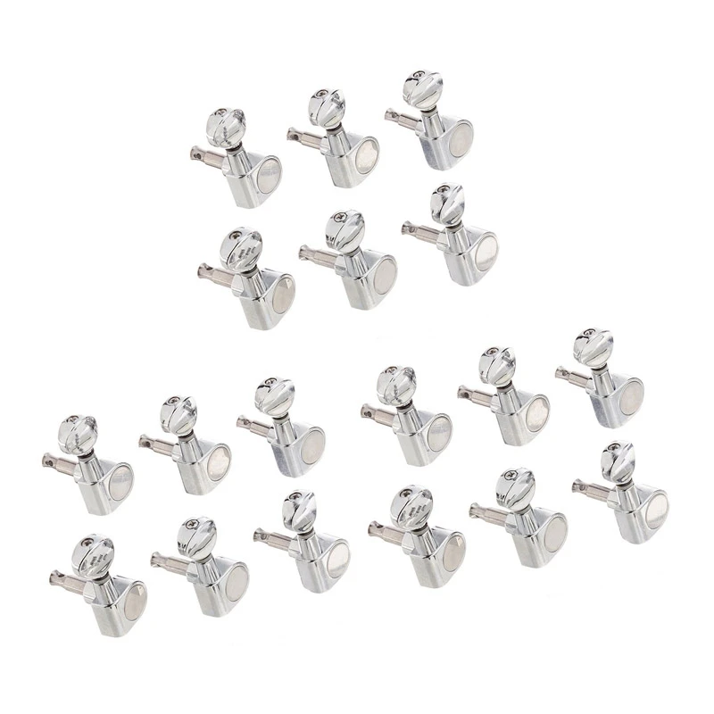 

18Pcs 6R Guitar Tuning Pegs Tuners Machine Heads For Fender Replacement