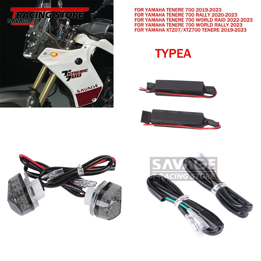 

Передние светодиодные указатели поворота, мигающий индикатор для Yamaha Tenere 700 Rally World Raid Rally Extreme Explore XTZ07/XTZ700 Tenere
