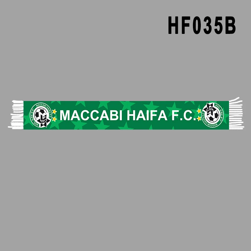 

145*18 cm Size Maccabi Stars 4 Teams Scarf for Fans Double-faced Knitted