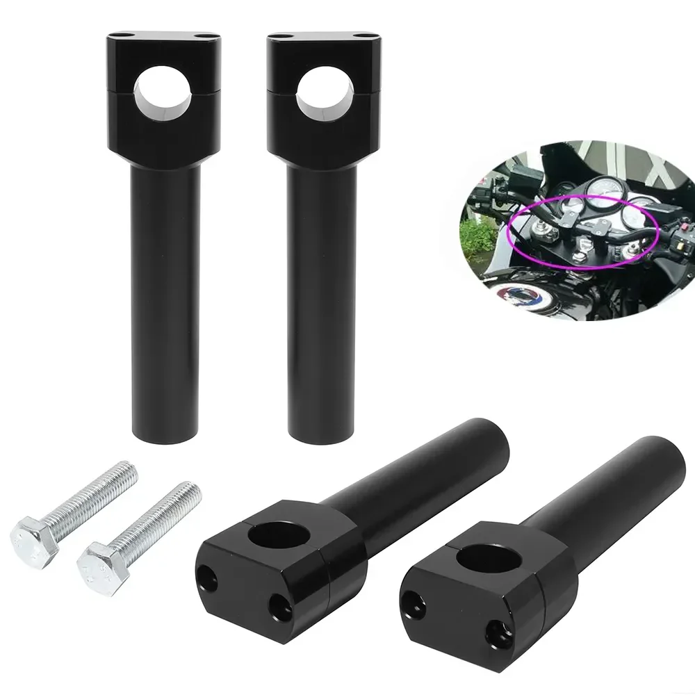 

Handle Bar Clamp Adaptor Universal Black/ Chrome Aluminum Motorbike Parts Accessories Motorcycle Handlebar Riser Mount 22/25mm
