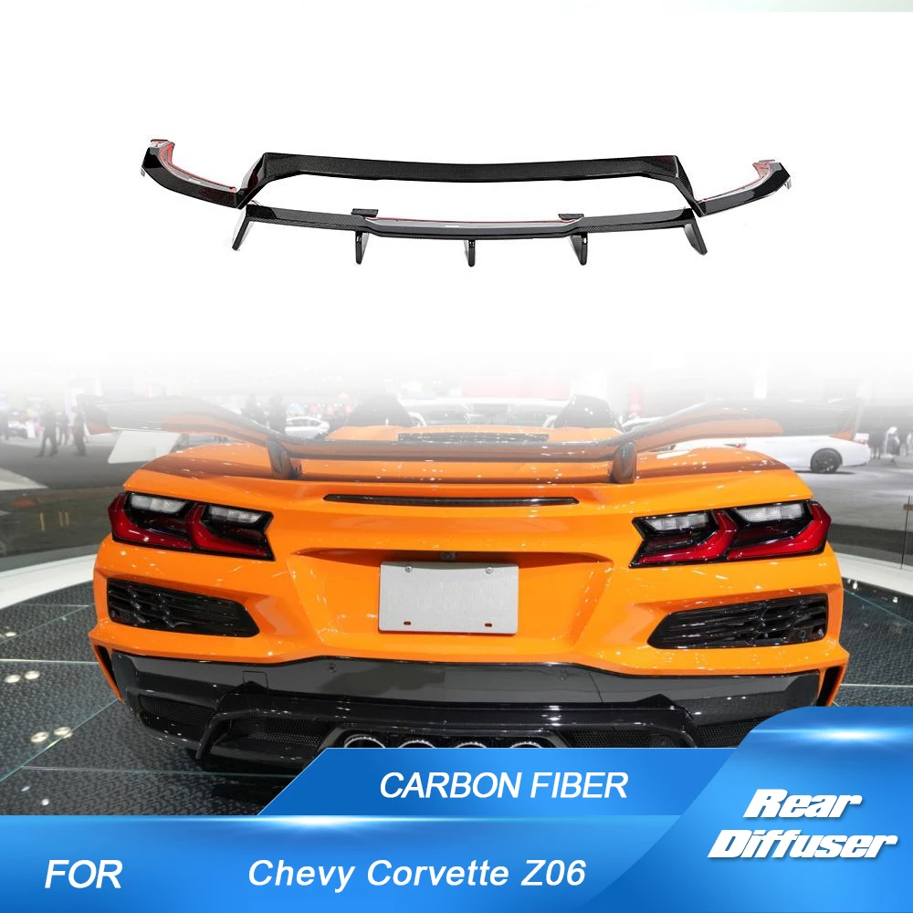 Для Chevrolet Corvette C8 Z06 Coupe 2023 натуральное углеродное волокно Автомобильный задний