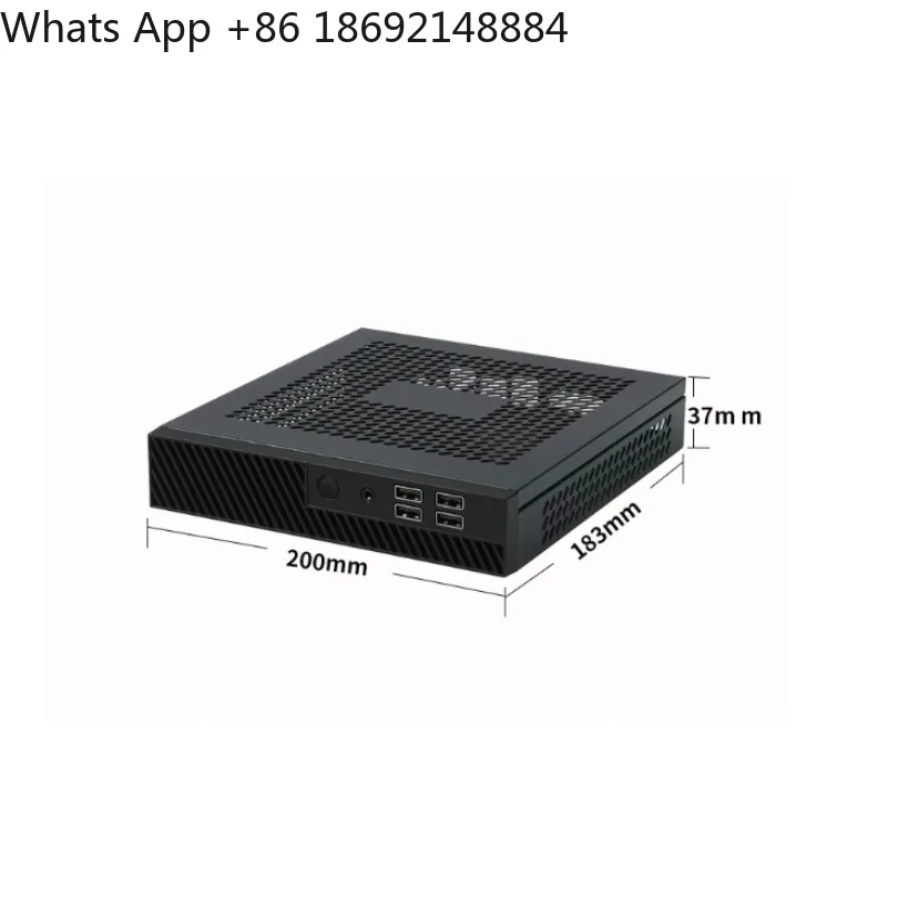 Фото DX01 миниатюрный тонкий корпус ITX, бесшумный промышленный компьютер для управления, полувысокий, с задним креплением. №1