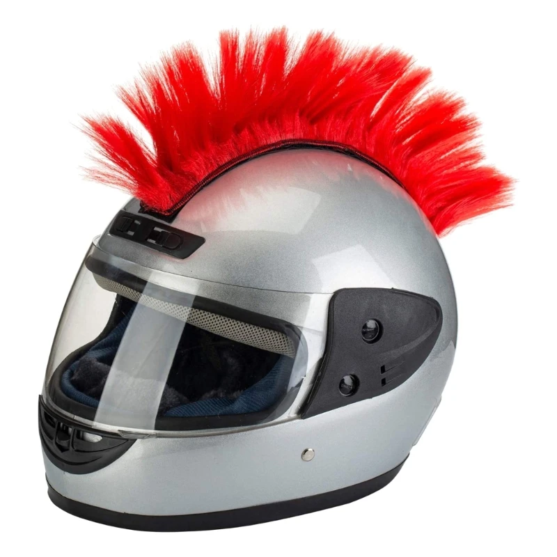 Motorcycle Helmets Mohawk Wig Hair Electric Bike Scooter Motorbike Helmet Accessories Stickers Cosplay Styling Wig Hair