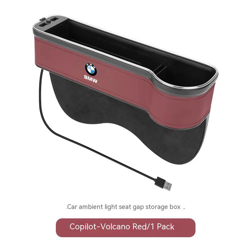 

Автомобильный USB-зарядный чехол с цветной подсветкой для сиденья для BMW X1 X3 X4 X5 E39 E46 E60 E70 E90 F30 F20 F10 G30 G20 F25 F15 Коробка для зазора сиденья