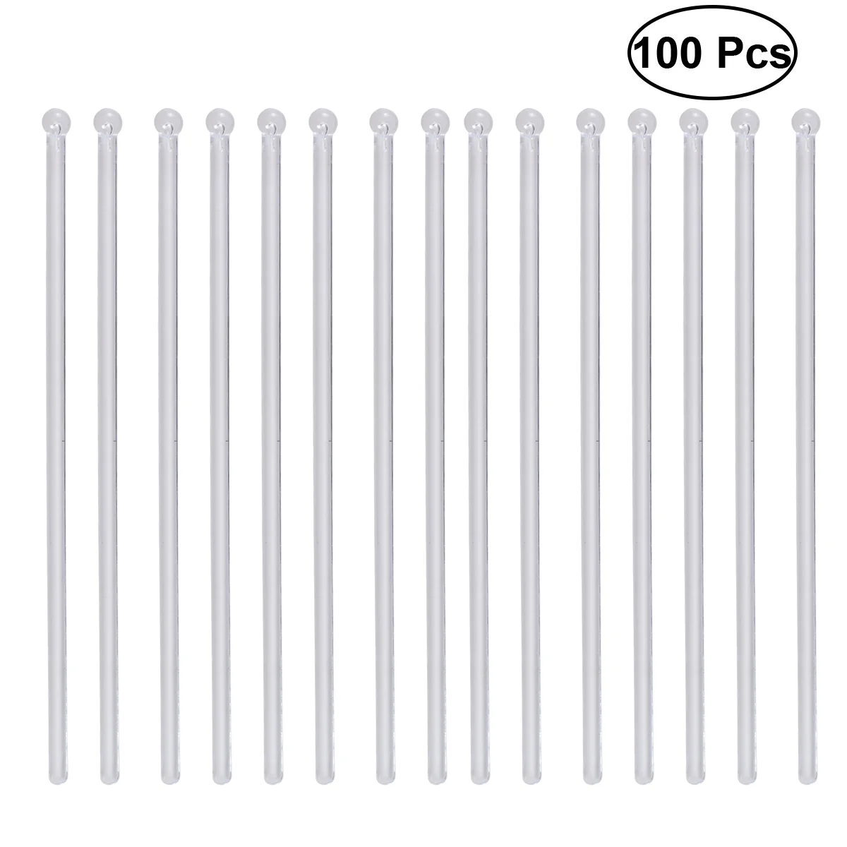 

100 шт., прозрачные пластиковые палочки для перемешивания коктейльных напитков