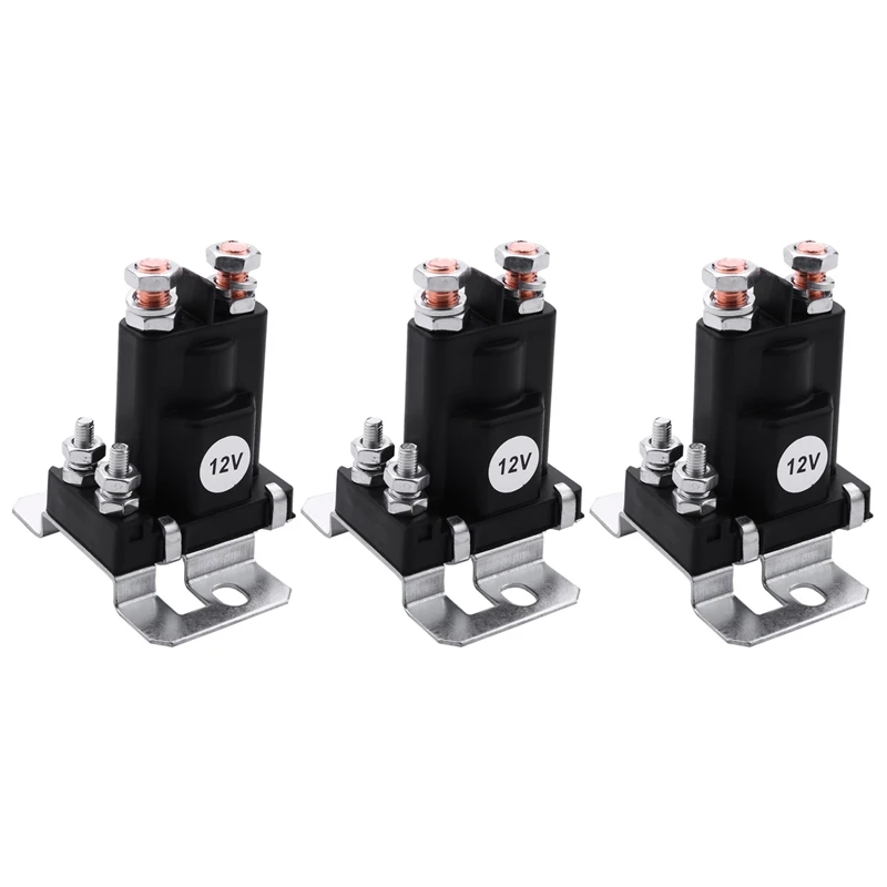 

3X Dual Battery Isolator Relay Start On/Off 4 Pin 500A 12V For Car Power Switch