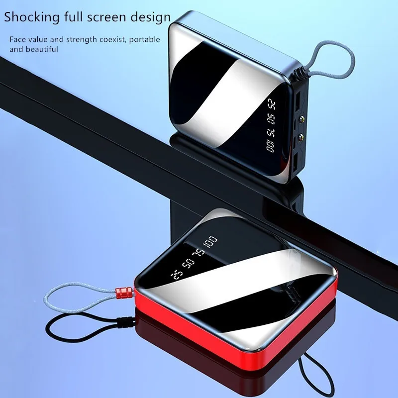 30000mAh Mini Power Bank Fast Charging with Digital Fashlight Display Portable External Battery Charger for iPhone and Android