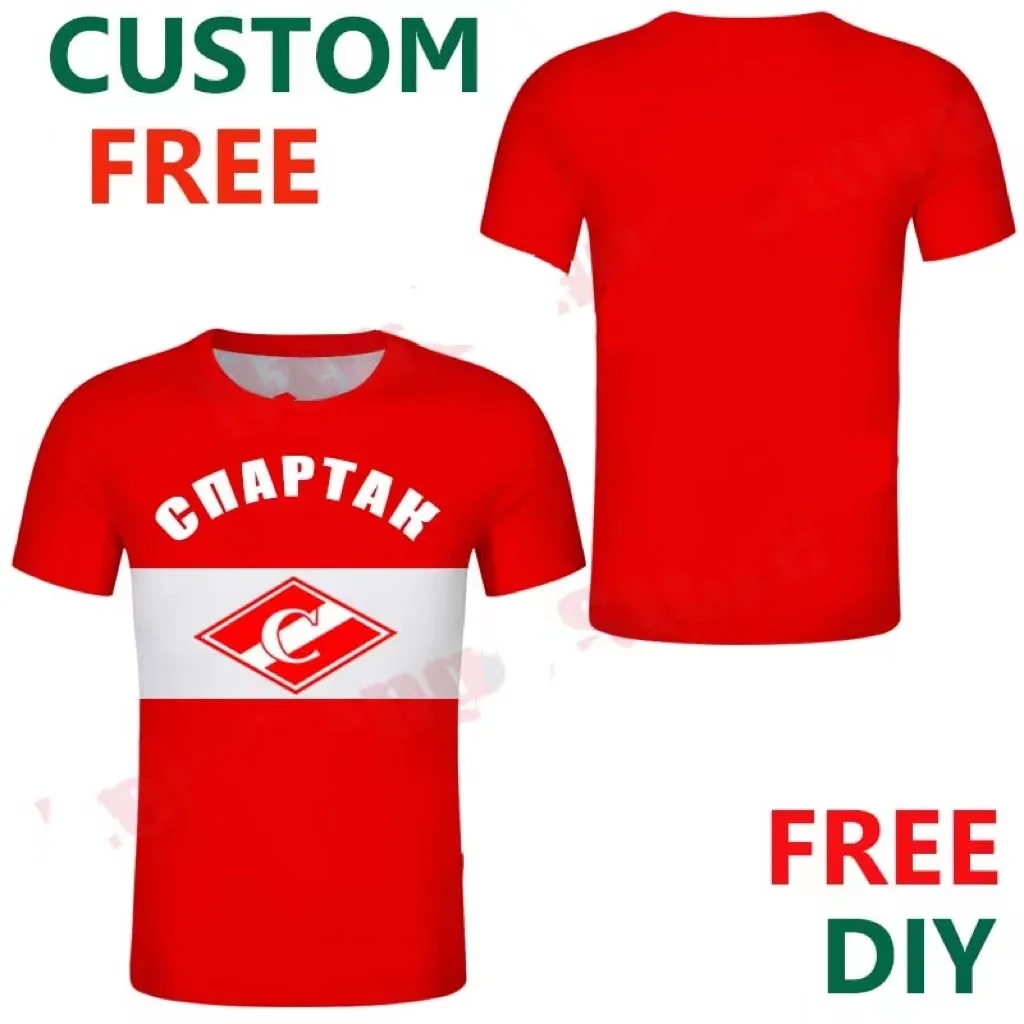 

Sparta Custom Men T Shirts Sport Moscow Clothing Personality T-shirt Made Name Number On Football FC Soccer Jersey