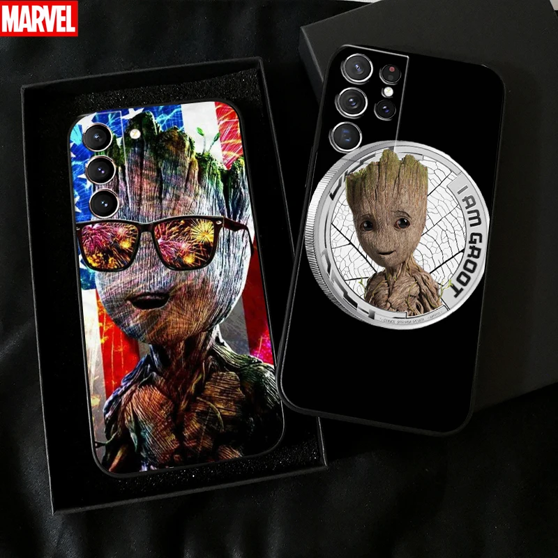 

Marvel Groot Phone Case For Samsung Galaxy S22 S21 S20 S10 10E S9 S8 Plus S22 S21 S20 Ultra FE 5G Carcasa Back Soft Coque Funda