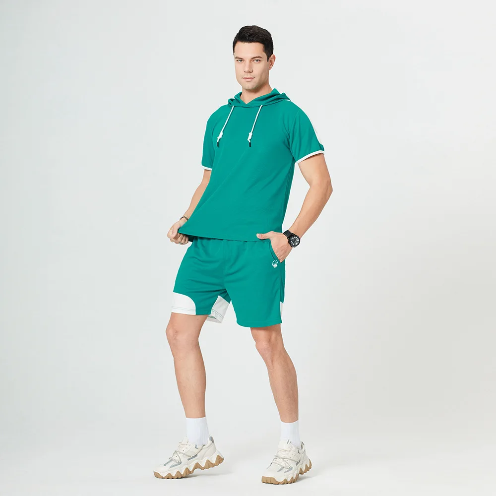 2022 Summer Pullover Hooded Colorblock 