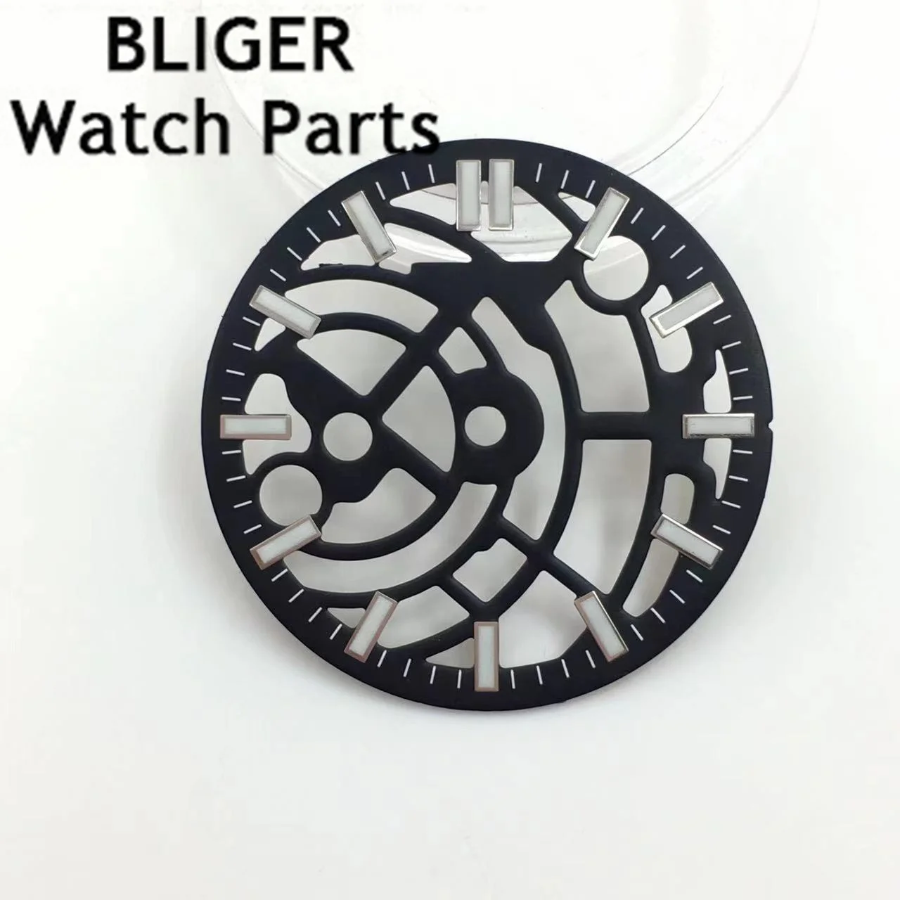 BLIGER 28 мм Черный Синий Зеленый Белый Циферблат часов Светящийся Механизм NH70