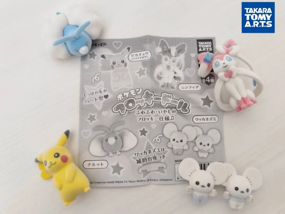 Фото Мини-фигурка Takara Tomy Pokemon Gashapon Pikachu Swablu Sylveon, коллекционное украшение для рабочего стола, для любителей аниме №5