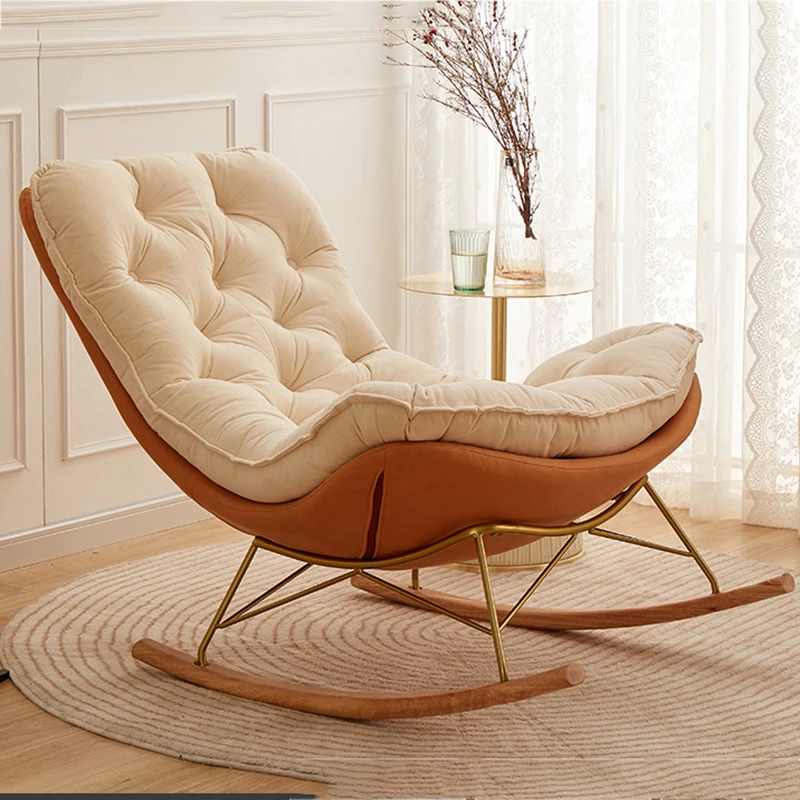 

Nordic Lounge Chair Salon Rocking Single Floor Chair Bedroom Makeup Stool Muebles Para El Hogar Library Furniture LQQ25XP