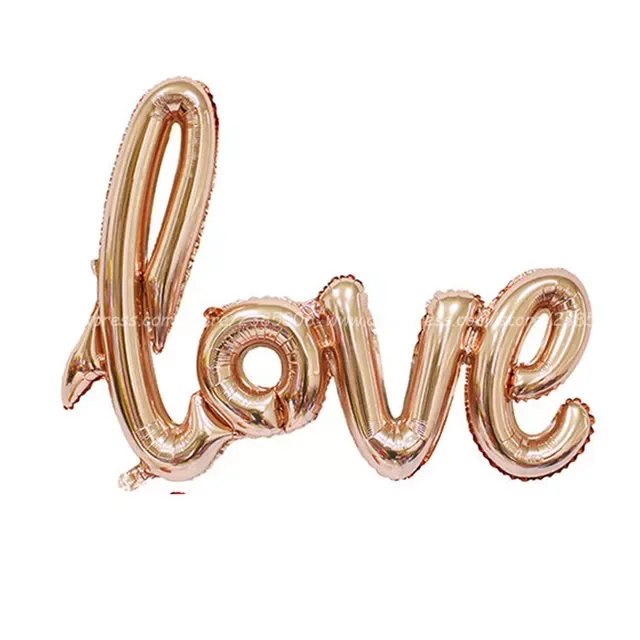 

Love Letter Foil Balloon Anniversary Wedding Valentines Birthday Party Decoration Champagne Cup Photo Props
