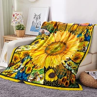 tupmnbry sunflower blanket super soft flannel throw blanket lightweight fluffy plush fuzzy cozy soft sofa bed blanket