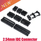 10-контактный разъем IDC, 10-контактный разъем для кабеля IDC, 2x5 Pin, двухрядный шаг, 2,54 мм, 10 комплектов, 122222222222324411