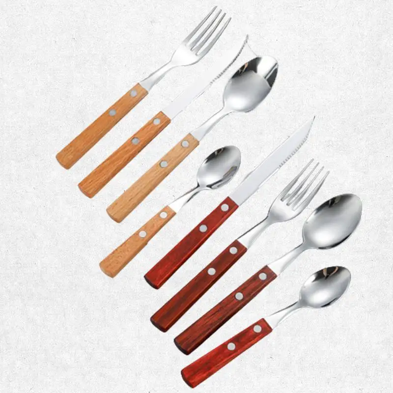

304 Stainless Steel Knife Fork Spoon Four Piece Set - The Perfect Dining Companion for Every OccasionUpgrade your dining experi