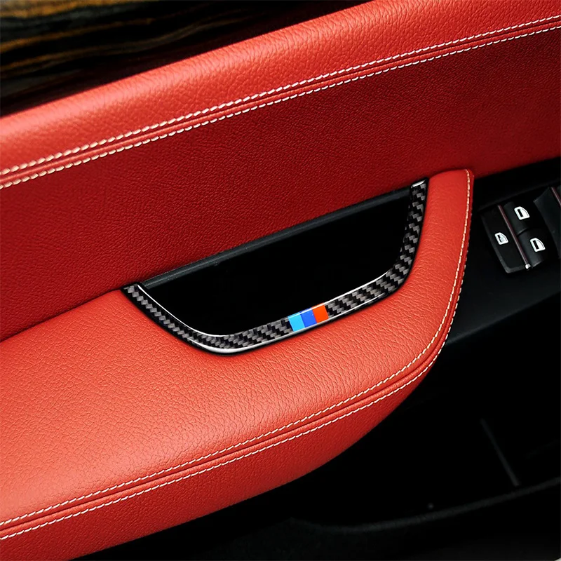 

Carbon Fiber Car Door Inner Handle Storage Box Frame Cover Trim For BMW X3 F25 X4 F26 2011-17 Auto Interior Modified Accessories