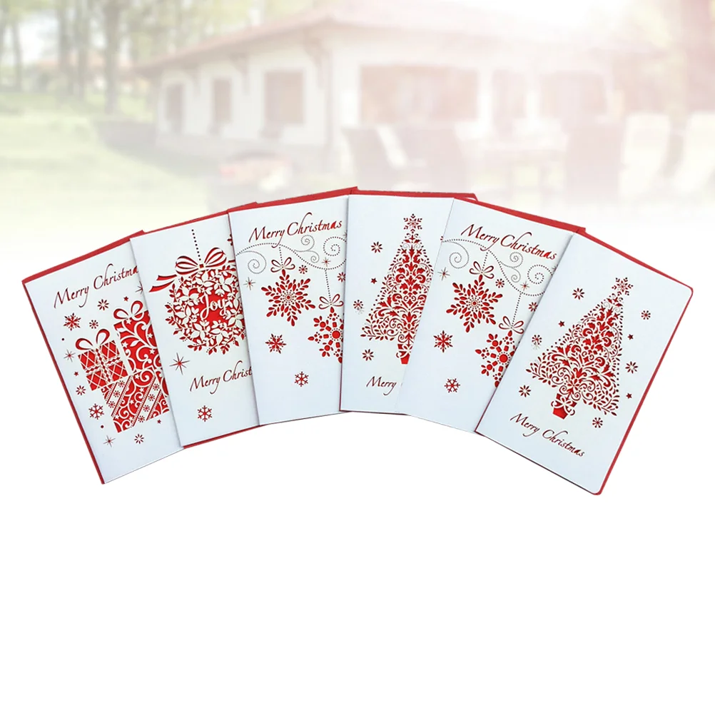 

6 комплектов рождественских открыток, Рождественская тема, пожелания, уникальный подарок, бумажные поздравительные открытки, благословение для детей и взрослых с конвертом