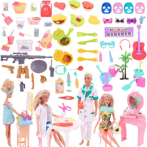 Барби мини кукольный домик блистерные игрушки и аксессуары, машина для пылесоса, раковина, стетоскоп иглы, красивые аксессуары, игрушка для ...