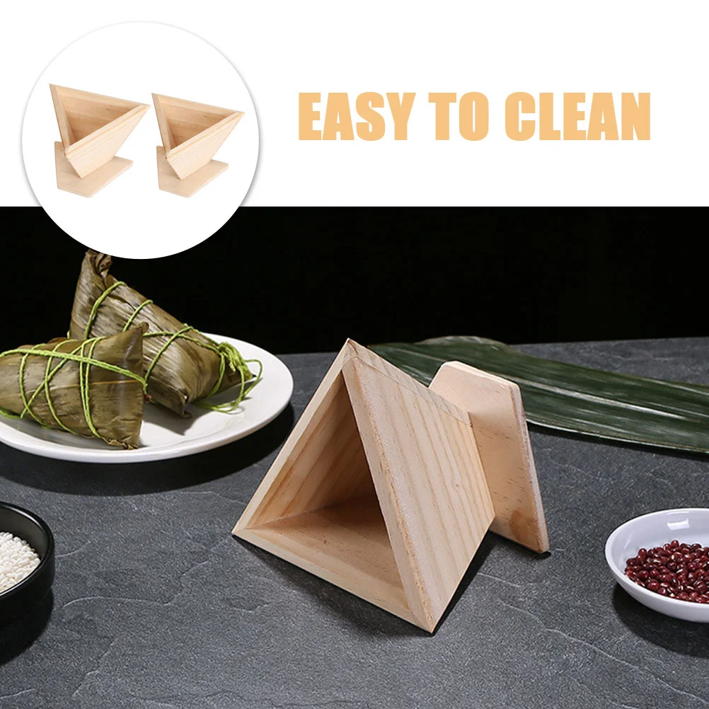 2 szt. Trójkątna forma do kulek ryżowych akcesoria kuchenne chińskie formy robienia Model 1350X1350X800CM festiwal narzędzi pierogów