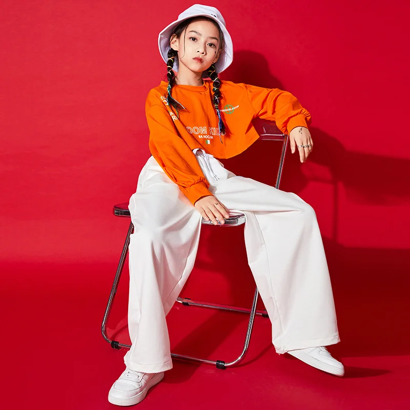 

Children's Jazz Dance hip-hop girls' practice clothes exposed navel set autumn fashion girls' performance clothes