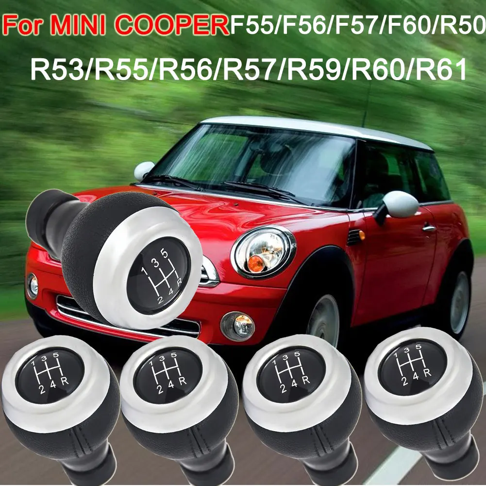 

5/6 Speed Manual Gear Shift Knob Shifter Lever Handle PU Leather For Mini Cooper R55 R56 R57 R58 R59 F55 F56 F54 F57