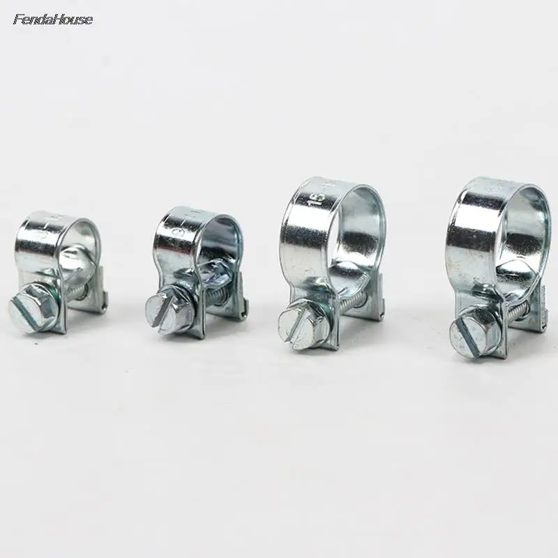 

10PCS/Set 7-16mm Car Fuel Hose Clips Hoses Clamps Set Mini Carbon Steel Air Hose Clamp Diesel Petrol Pipe Clips Auto Hose Parts