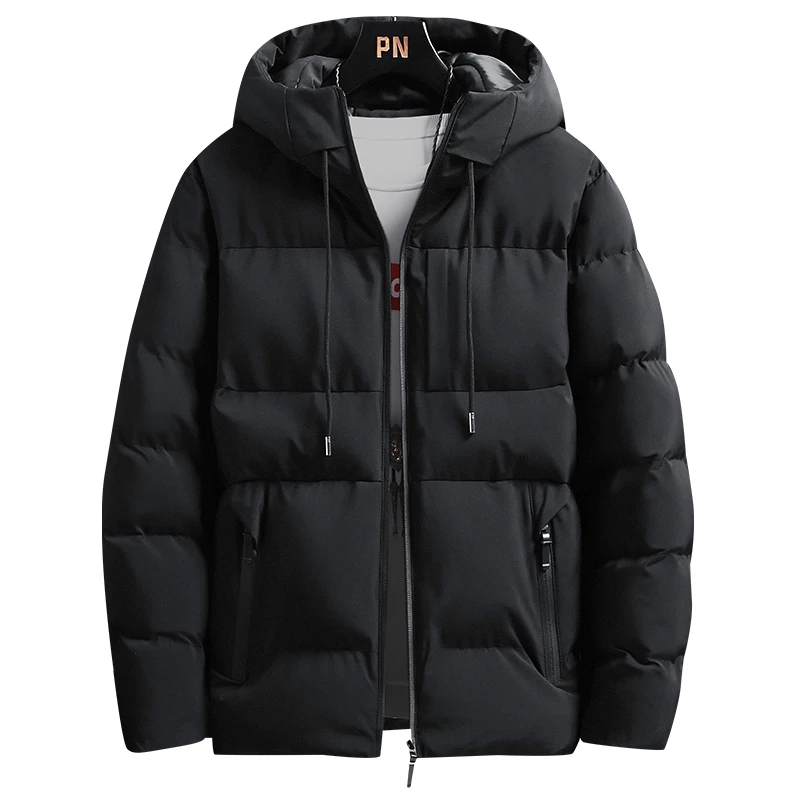 New winter cotton coat men's thickened coat cotton jacket fashion brand autumn and winter hooded short work clothes bread down c