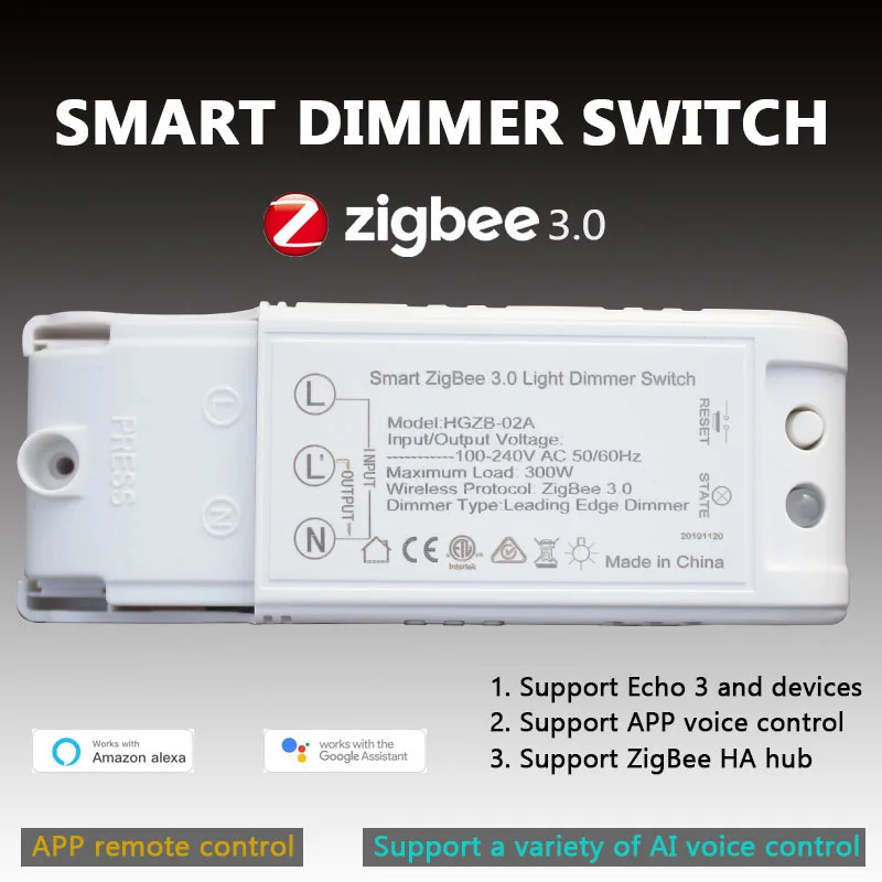 

CoRui Zigbee 3.0 DIY Smart Home Automation Dimmer Switch Controller Voice Control Works with Alexa Google Assistant