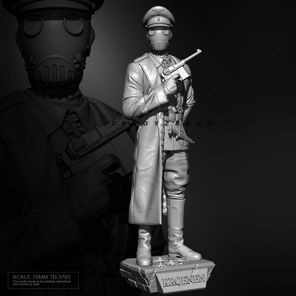 

76mm Resin model kits figure colorless and self-assembled TD-3793