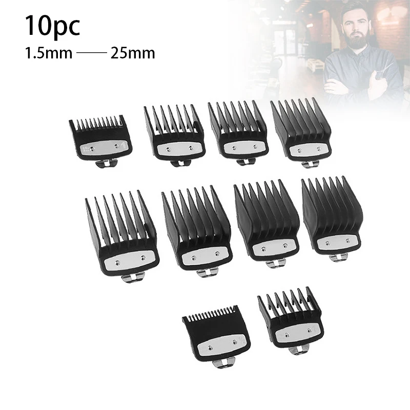 

10Pcs Luxury Universal Hair Clipper Limit Comb Guide Limit Comb Trimmer Guards Attachment Professional Hairdressing Tools