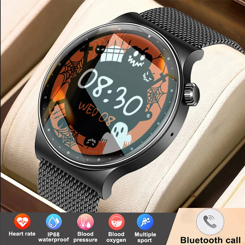 Смарт-часы для мужчин и женщин спортивные с Bluetooth функцией вызова пульсометром