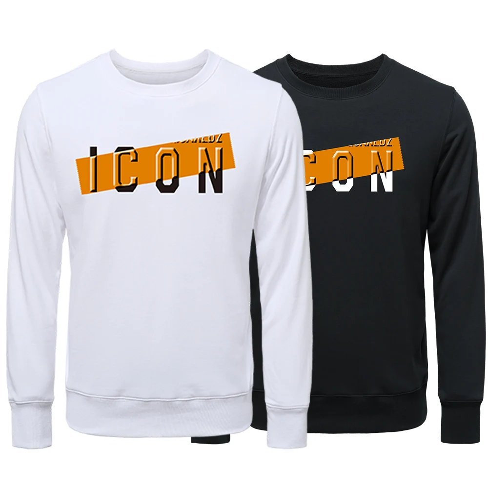 

DSQICOND2 Casual Fashion Street Cotton Classic Letter Printing Couple Unisex DSQ ICON Street Fashion H-hop Pullover friend Gift