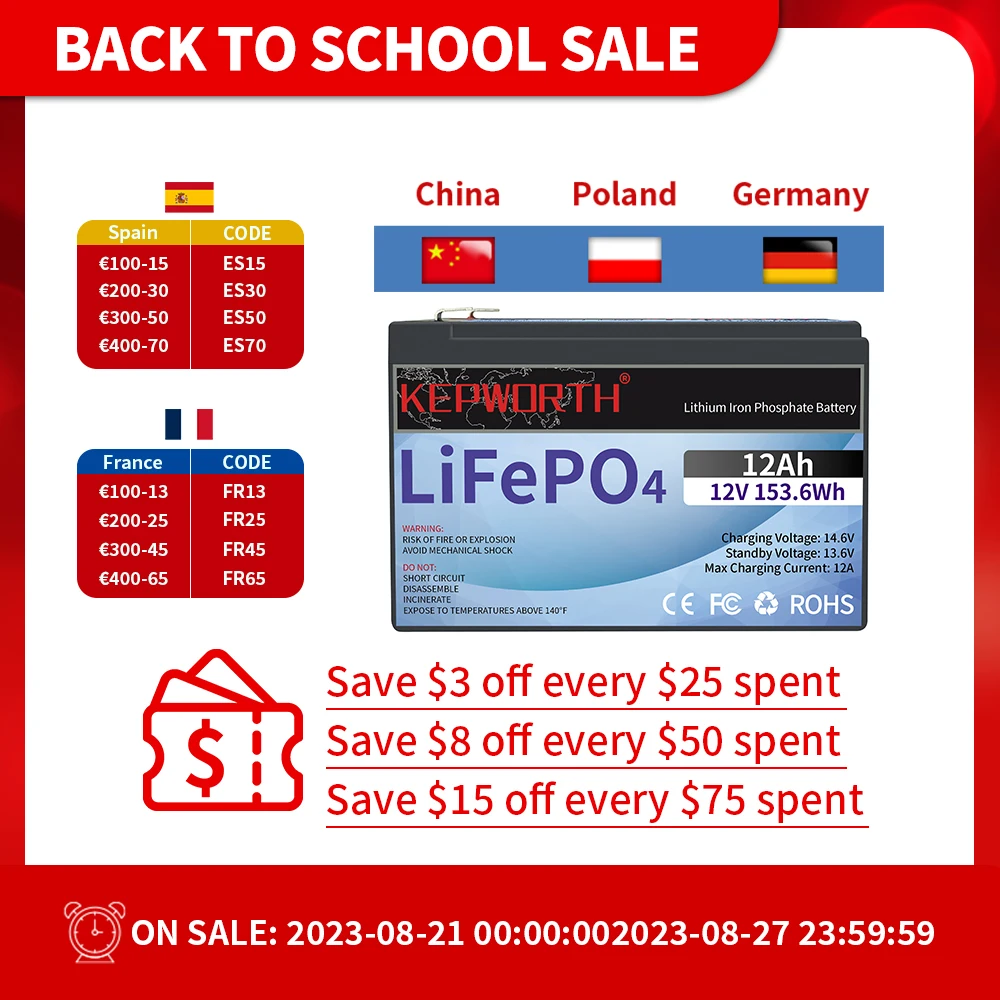 Аккумуляторные батареи глубокого цикла 12 В 12 Ач с BMS, идеально подходят для игрушек для верховой езды, домашней сигнализации, резервной фототехники, противопожарной системы безопасности