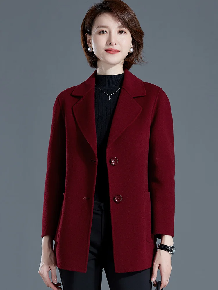 Double-sided Cashmere coat Women Mid-Length 2024 Autumn and Winter off Season New Popular Double-Faced Woolen Goods High end ...