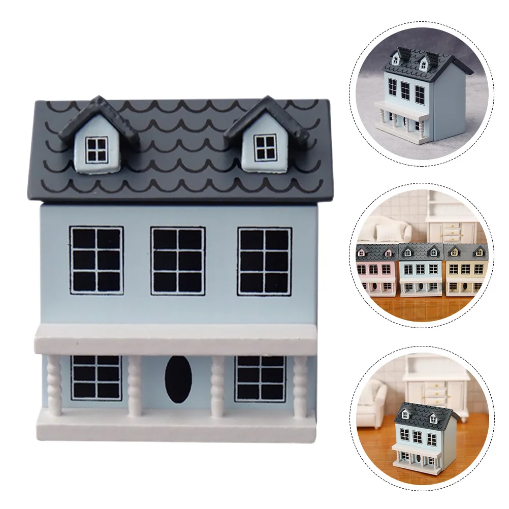 

House Miniature Mini Wooden Model Kit Diy Tiny Village Christmas Houses Decor Furniture Wood Micro Cottage Landscape Ornament