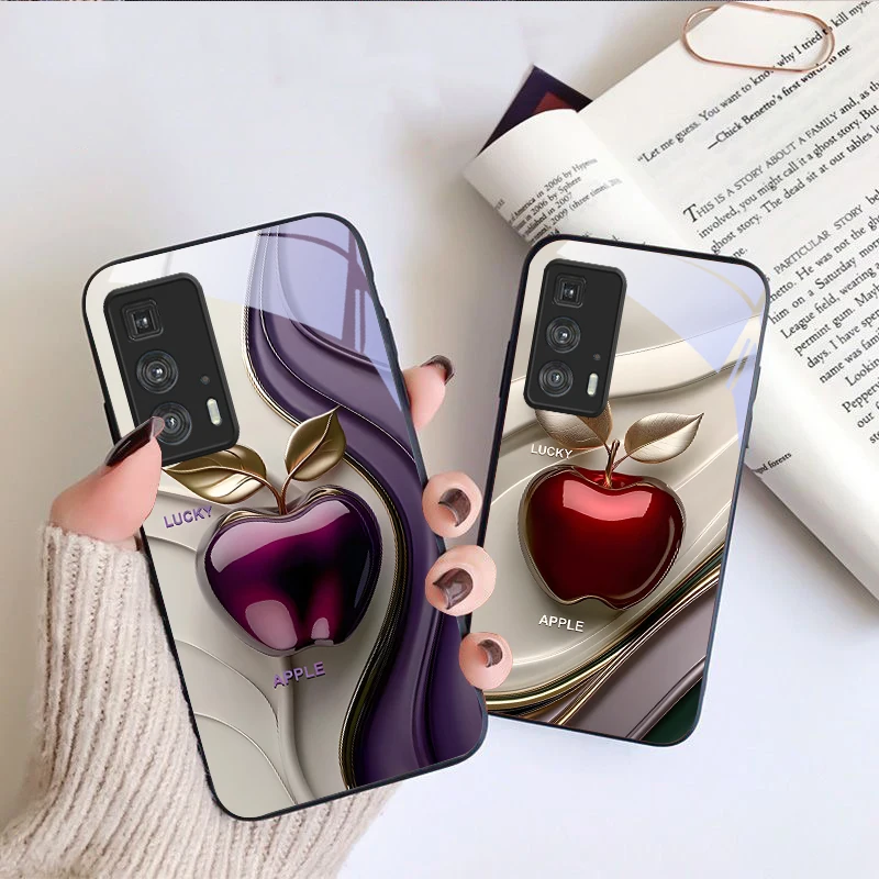 Фото Современный стиль лёгкой роскоши: стеклянный чехол для телефонов Motorola Moto Edge 20 Lite, 30 Pro, 40 Neo, 50 Ultra, G Play, G45, G54, G55, G75, G84, G85 №4