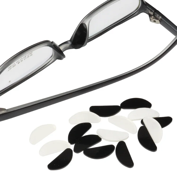 

100 шт. (50 пар) Силиконовые противоскользящие носоупоры наклейки для пластиковых очков ацетатные очки увеличивающие высоту часть Аксессуар