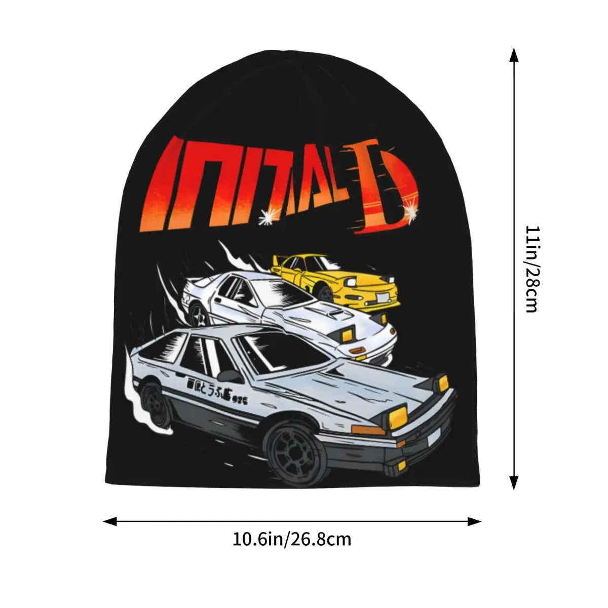 Шапки-бини Initial D шапки-бини с винтажными наклейками тонкая шапка на осень и весну