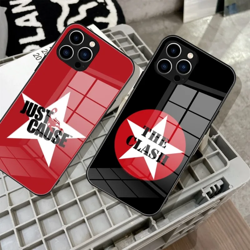 

The Clash 'Star Logo' Phone Case Tempered Glass For IPhone 14 13 11 12 Pro 8 7 Plus X 13 Pro MAX XR XS MINI SE 2020 Covers